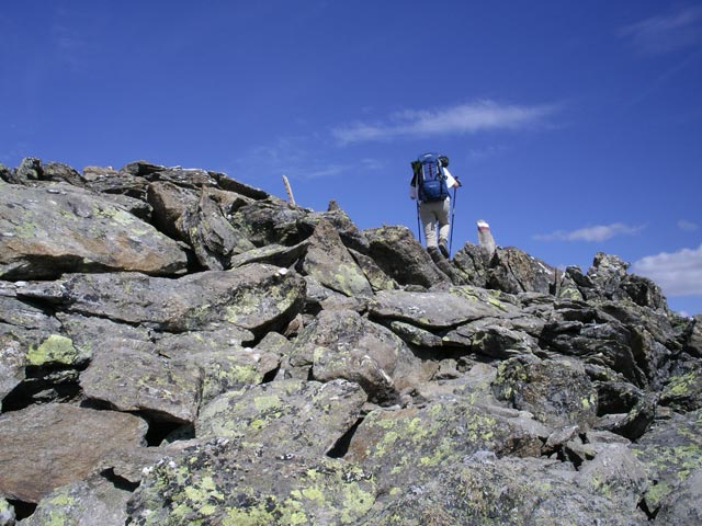 Daniela zwischen Similaunh&uuml;tte und Tisenjoch (11. Sep.)