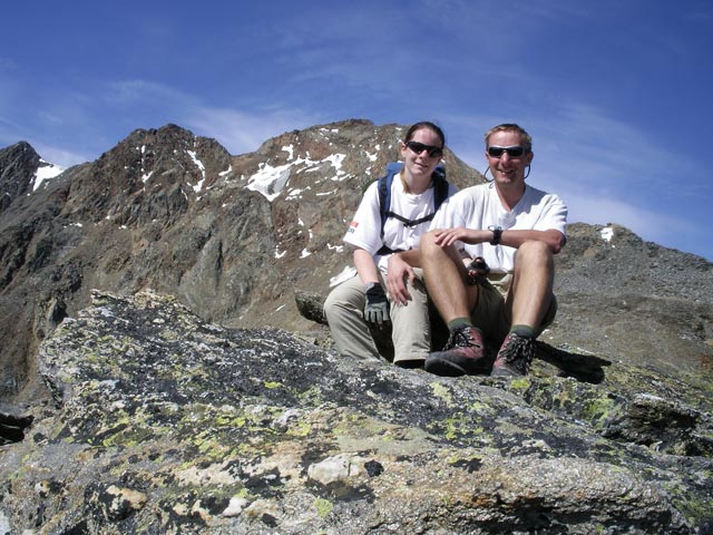 Daniela und ich zwischen Similaunhütte und Tisenjoch (11. Sep.)