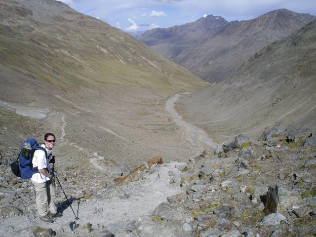 Daniela zwischen 'Beim Bild' und Martin-Busch-H&uuml;tte (11. Sep.)