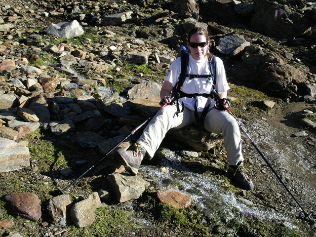 Daniela zwischen Brizzi-H&uuml;tte und Kreuzspitze (12. Sep.)