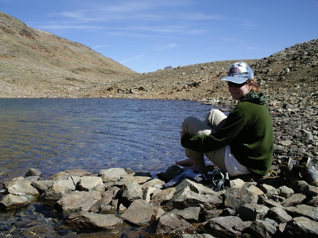 Daniela beim Brizzi-See, 2.920 m (12. Sep.)