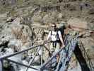 Ich auf der Brücke über den Gletscherbach des Hochjochferners, 2.460 m (9. Sep.)