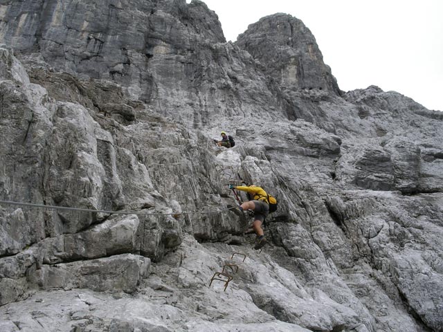 Klettersteig Gauablickh&ouml;hle: Axel im Einstieg