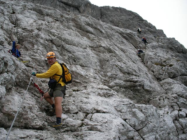 Klettersteig Gauablickh&ouml;hle: Axel nach der Schl&uuml;sselstelle