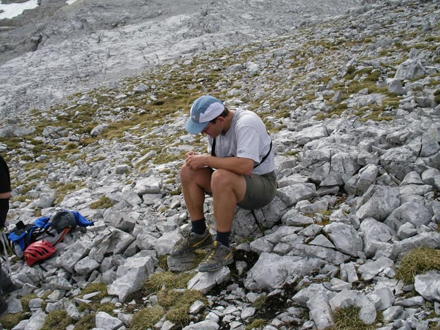 Klettersteig Gauablickh&ouml;hle: Axel beim Ausstieg