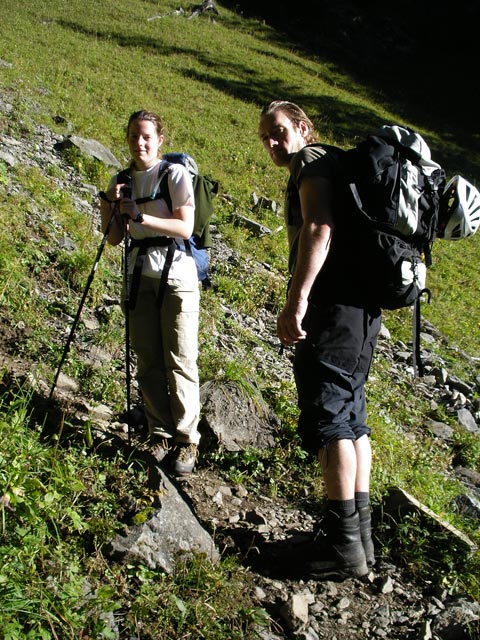 Daniela und Erich zwischen Ghf. Feuerstein und Alfairalm (22. Sep.)