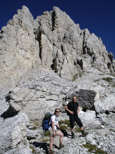 Daniela und Erich zwischen Pinnisjoch und Kalkwand (22. Sep.)