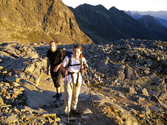 Erich und Daniela zwischen Innsbrucker H&uuml;tte und Habicht (23. Sep.)