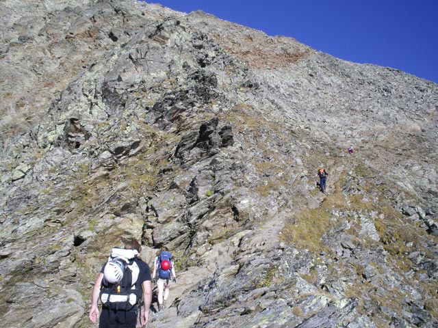 Erich und Daniela zwischen Innsbrucker Hütte und Habicht (23. Sep.)