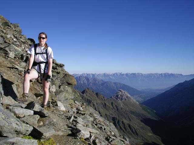 Daniela zwischen Innsbrucker H&uuml;tte und Habicht (23. Sep.)
