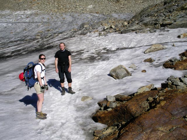 Daniela und Erich zwischen Innsbrucker H&uuml;tte und Habicht (23. Sep.)