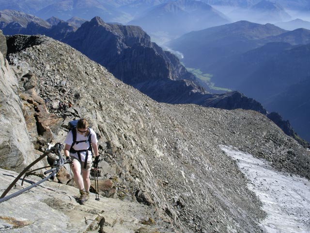 Daniela zwischen Innsbrucker Hütte und Habicht (23. Sep.)