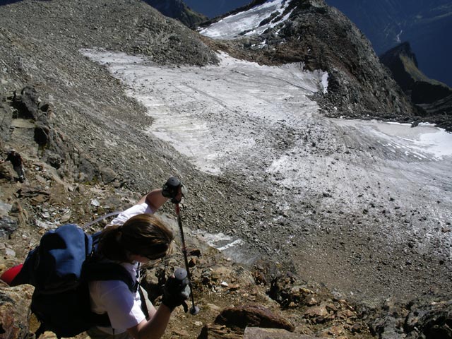 Daniela zwischen Innsbrucker H&uuml;tte und Habicht (23. Sep.)