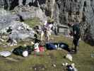 Ilmspitze-Klettersteig: Daniela und Erich beim Einstieg (22. Sep.)