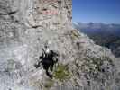 Ilmspitze-Klettersteig: Erich bei der Abzweigung des Abstiegssteigs (22. Sep.)