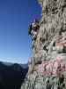 Ilmspitze-Klettersteig: Daniela bei der Abzweigung des Abstiegssteigs (22. Sep.)