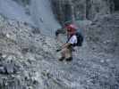 Ilmspitze-Klettersteig: Daniela am Abstiegssteig (22. Sep.)