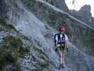 Ilmspitze-Klettersteig: Daniela am Abstiegssteig (22. Sep.)