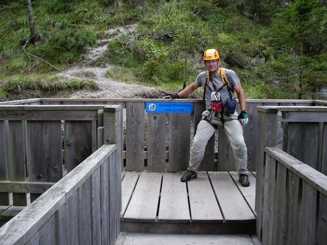 Klettersteig Galitzenklamm: Axel beim Ausstieg