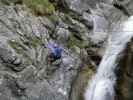 Klettersteig Galitzenklamm: Kurt bei der zweiten Seilbrücke