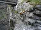 Klettersteig Galitzenklamm: Axel bei der zweiten Seilbrücke