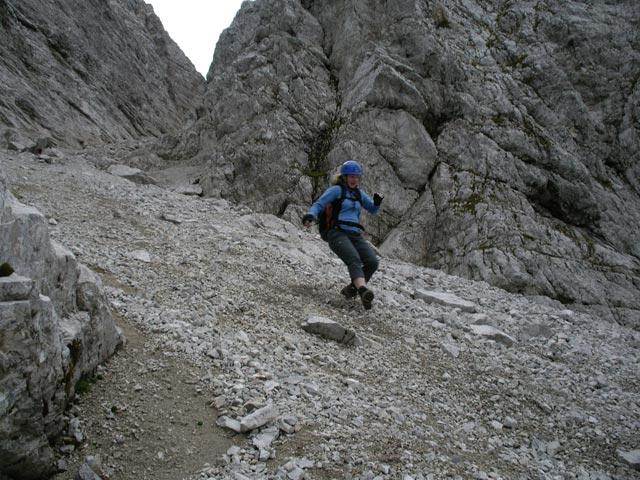 Irene zwischen Lärchenschlucht und Koschutahaus (7.Okt.)