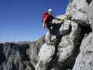 Kaiserschild-Klettersteig: Robert zwischen Nepal-Brücke und Schlusswand