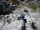 Kaiserschild-Klettersteig: Irene in der Schlusswand