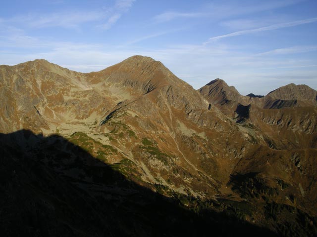 Kleiner Bösenstein, Großer Bösenstein, Seekarspitze und Große Rübe vom Großen Hengst aus (22. Okt.)