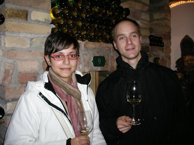 Michaela und Florian im Weinrestaurant Matyák