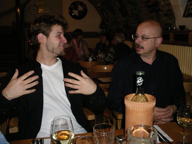 Markus und Roberto im Caf&eacute;-Restaurant Palatschinkenpfandl