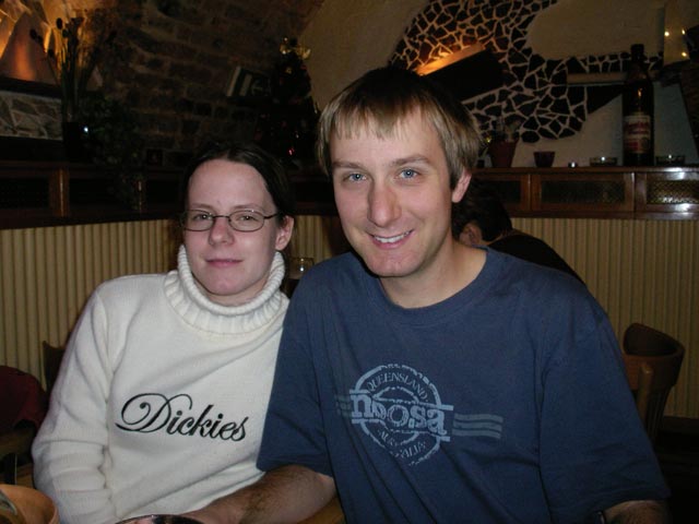 Daniela und ich im Caf&eacute;-Restaurant Palatschinkenpfandl