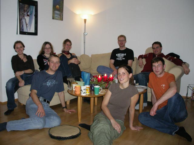 Carmen, Daniela, ich, Sonja, Romy, ?, ? und ?