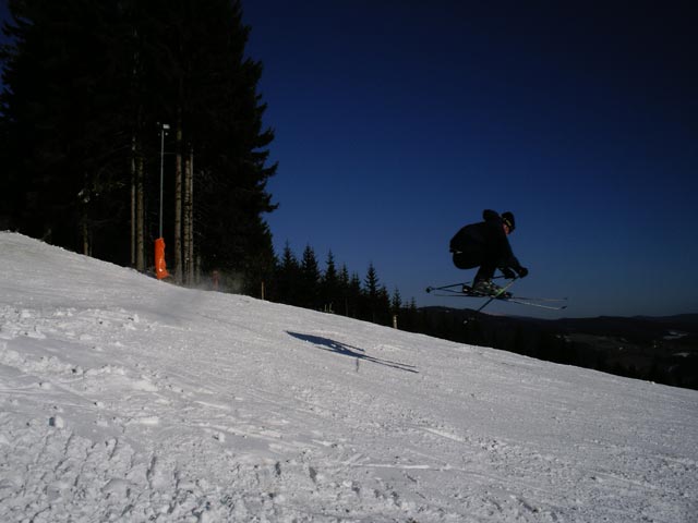 Erich auf der südlichen Piste des Ochsenkopflifts