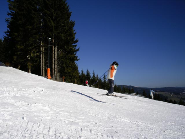Daniela auf der s&uuml;dlichen Piste des Ochsenkopflifts