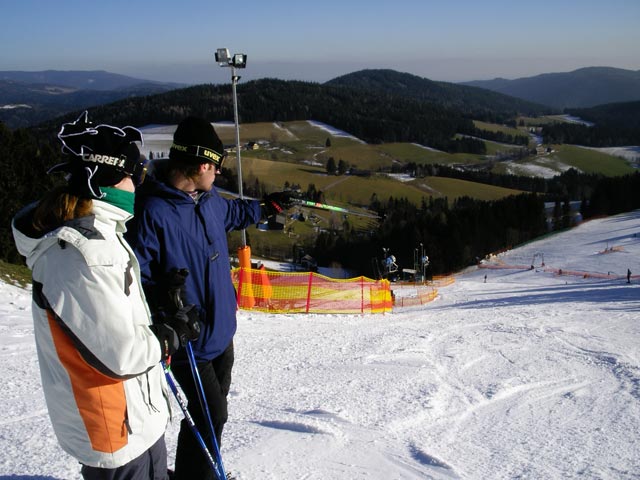 Daniela und Erich auf der s&uuml;dlichen Piste des Ochsenkopflifts