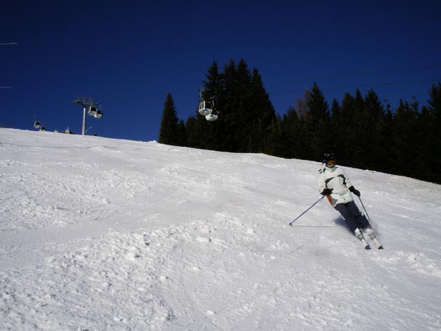 Daniela auf der Sch&uuml;ttabfahrt (27. Dez.)