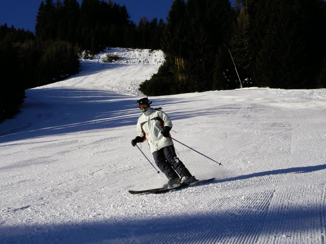 Daniela auf der Trassabfahrt (28. Dez.)