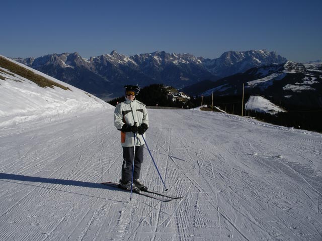 Daniela auf der Piste 'Sonnengalerie' (28. Dez.)