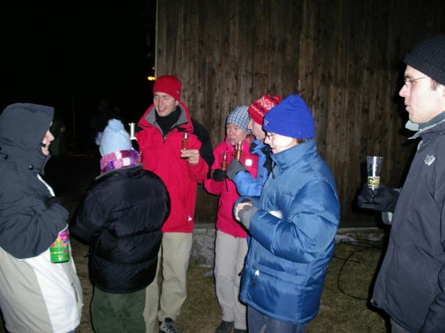 Nadja, Jennifer, Reinhard, Nina, Christoph, Daniela und Stefan beim Terzerhaus, 1.626 m (1. J&auml;n.)
