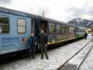 Daniela und Stefan im Bahnhof Mariazell, 850 m (31. Dez.)