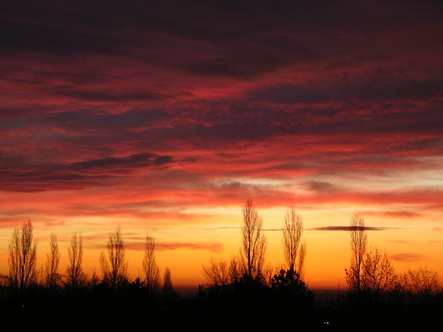 Sonnenaufgang über Süßenbrunn (14. Jän.)