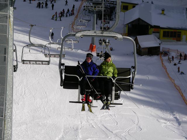 Andreas und Margot auf der Niederalplbahn