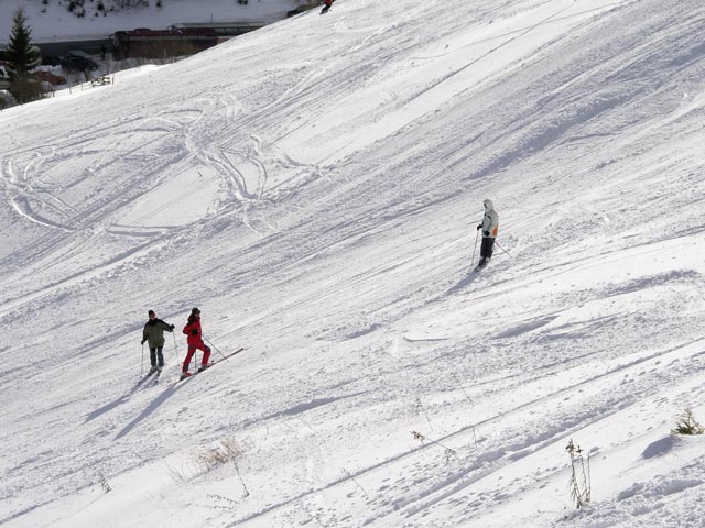 Petra, Michael und Daniela auf der Wetterinabfahrt