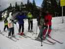 Daniela, Andreas, Margot, Petra und Michael bei der Bergstation des Wetterinlifts