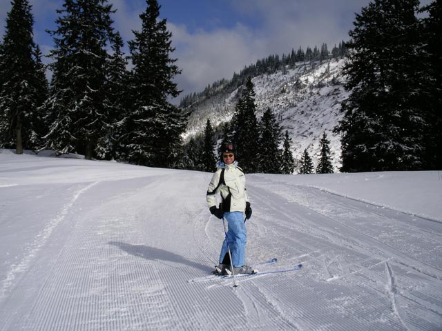 Mama auf der Brachkogelabfahrt