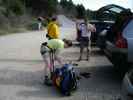 Daniela, Andreas und Axel am Parkplatz Sonnenuhrwand