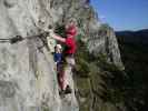 Pittentaler Klettersteig: Christoph und Daniela in der ersten Querung