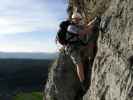 Pittentaler Klettersteig: Alexander nach der zweiten Querung