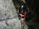 Pittentaler Klettersteig: Christoph und Daniela nach der zweiten Querung